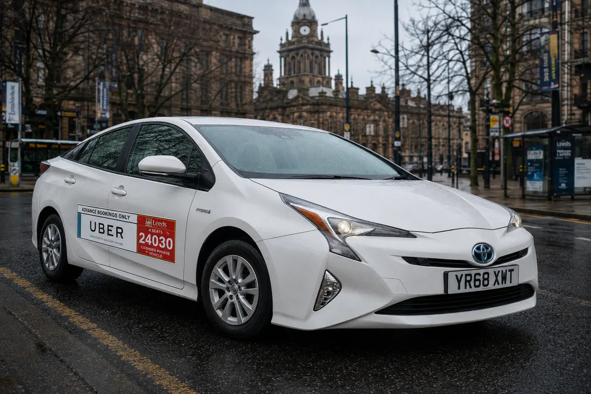 Hybrid private hire vehicle for hire in Leeds, Bradford and York